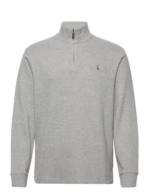 Se Estate-Rib Quarter-Zip Pullover Polo Ralph Lauren Grey ved Booztlet