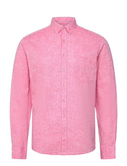 Cotton/Linen Shirt L/S Lindbergh Pink