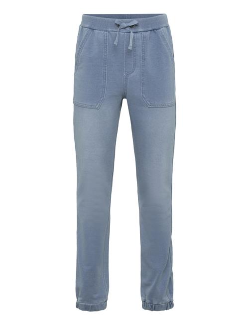 Fleece Denim Trousers Boboli Blue