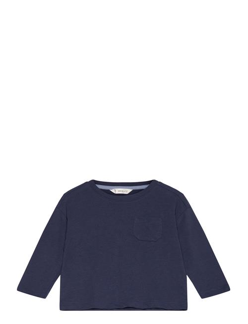 Long Sleeve Cotton T-Shirt Mango Navy