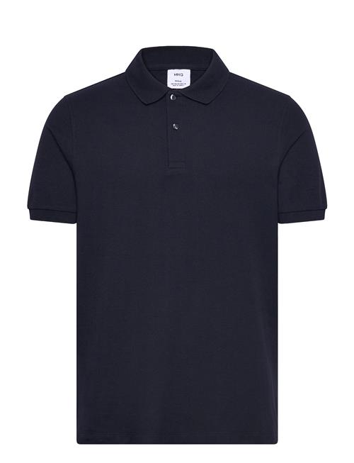 Regular-Fit Cotton Piqué Polo Shirt Mango Navy