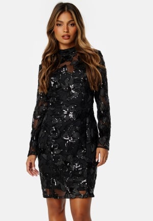 Se Bubbleroom Occasion Blanca Embroidered Dress Black 44 ved Bubbleroom