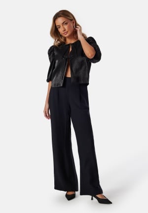 BUBBLEROOM Wide Leg Trousers Black M