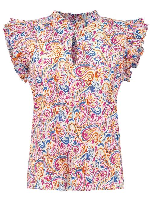 Shiwi Bluse 'Texas'  blå / orange / pink / hvid