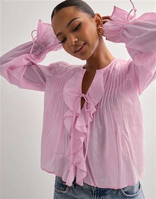 Nelly - Pink - Stunning Flounce Blouse