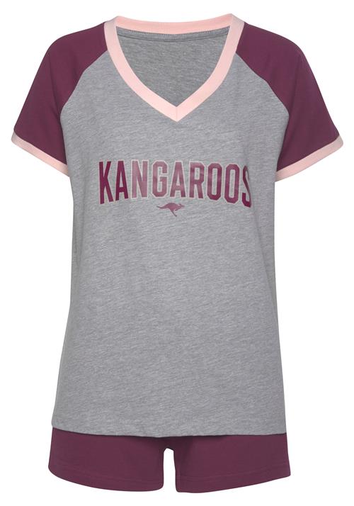 KangaROOS Shorty  grå-meleret / lys pink / bordeaux