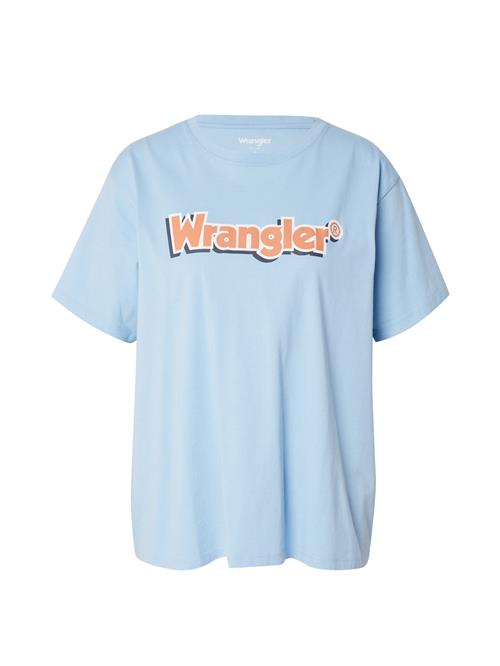 WRANGLER Shirts 'GIRLFRIEND TEE'  lyseblå / orange / hvid