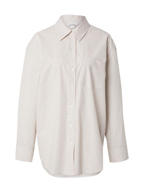 Monki Bluse  beige / hvid