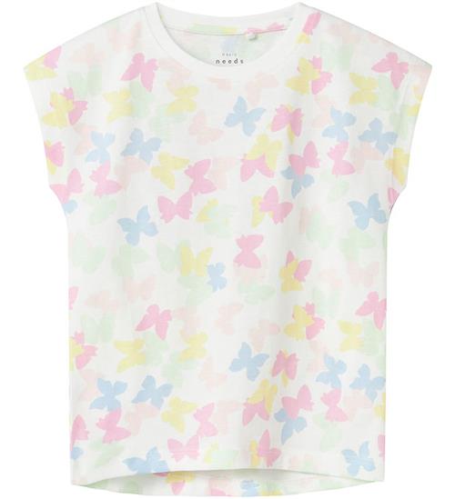 Name It T-shirt - NmfVigga - Bright White/Butterflies