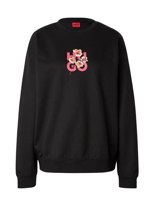 HUGO Sweatshirt 'Classic'  mørkelilla / pink / sort / hvid