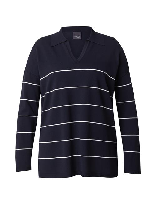 Se Persona by Marina Rinaldi Pullover 'PECE'  navy / hvid ved About You