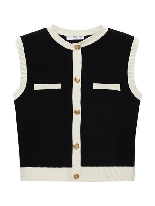 MANGO Strikvest 'Pia'  beige / sort