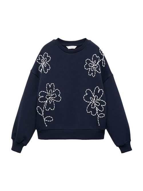 MANGO KIDS Sweatshirt 'TREBOL'  mørkeblå / hvid