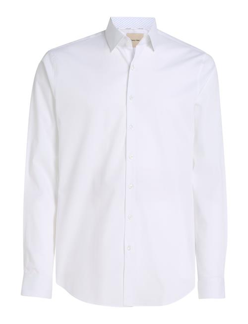 Poplin Contrast Print Slim Shirt Calvin Klein White