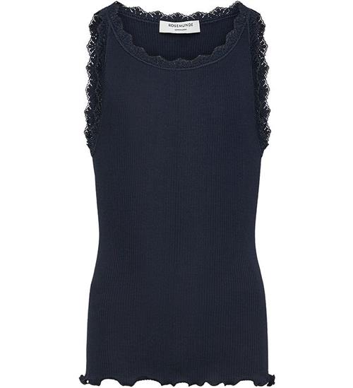 Rosemunde Top - Rib - Balta - Navy m. Blonder