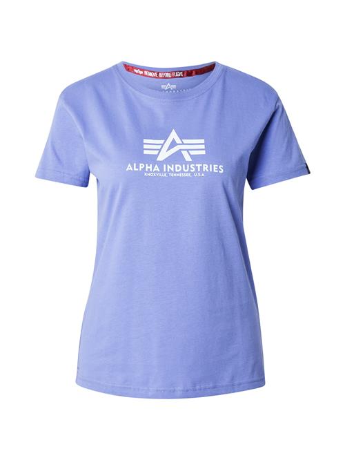 ALPHA INDUSTRIES Shirts  violetblå / hvid