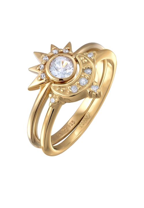 ELLI Ring 'Sonne und Mond'  guld