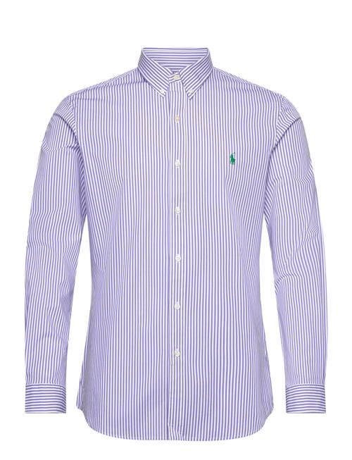 Slim Fit Striped Stretch Poplin Shirt Polo Ralph Lauren Purple