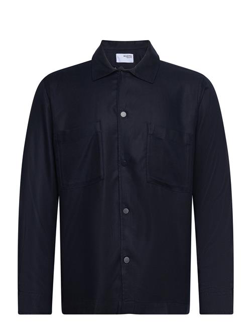 Slh-Conrad Overshirt Ls Tencel Selected Homme Navy