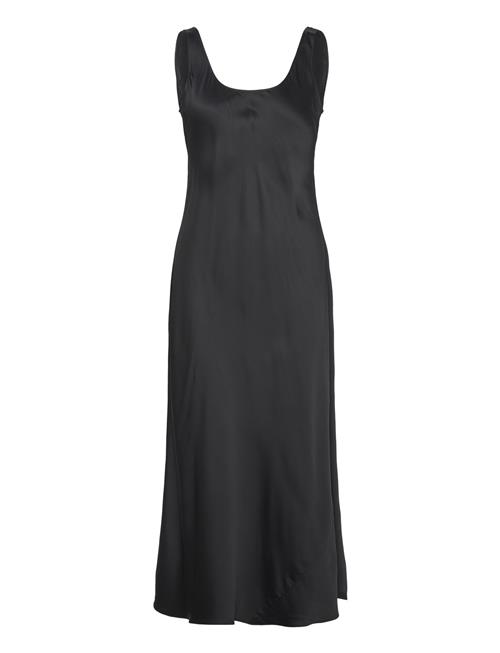 Viscose Satin Slip Dress Calvin Klein Black