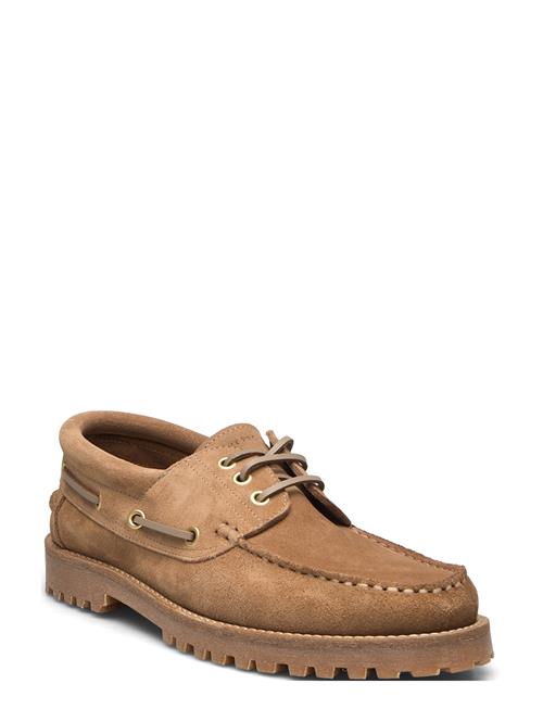 Ollie Boat Shoe - Earth Suede Garment Project Beige