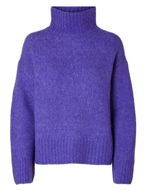 Slfgabella Ls Knit High-Neck Noos Selected Femme Purple