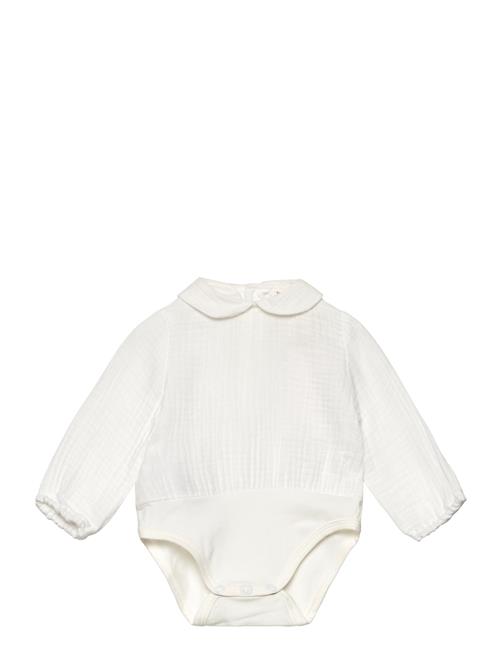 Cotton Bodysuit Blouse Mango White