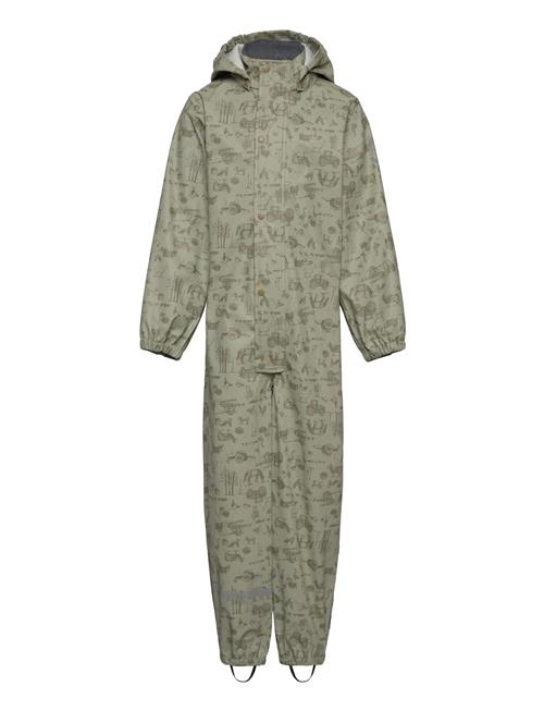 Pu Rain Suit Aop Recycled Mikk-line Green