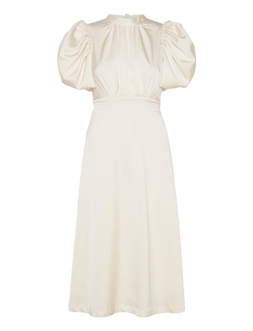 Satin Puff Midi Dress ROTATE Birger Christensen Cream