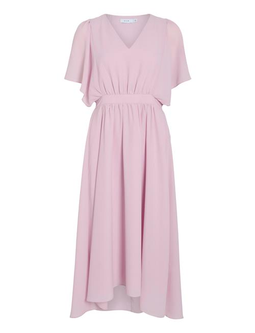 Vimirage 2/4 V-Neck Ankle Dress/Bm/Dc Vila Pink