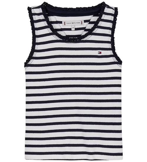 Tommy Hilfiger Top - Rib - Essential - Dark Night Navy/Stripes