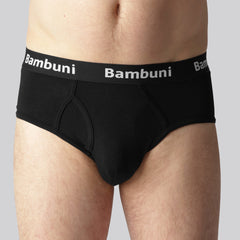 Bambus briefs i sort til mænd