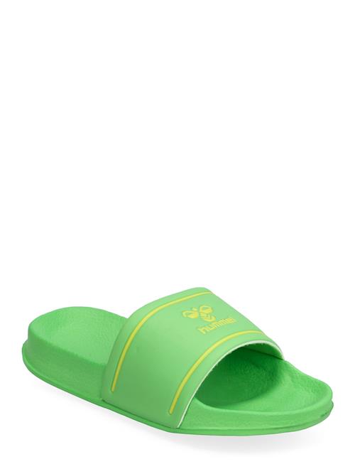 Se Pool Slide Jr Hummel Green ved Booztlet