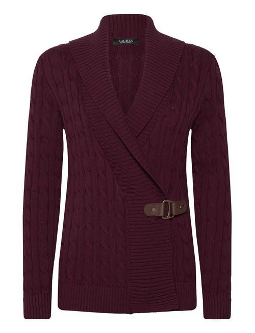 Buckled Cotton Sweater Lauren Ralph Lauren Burgundy