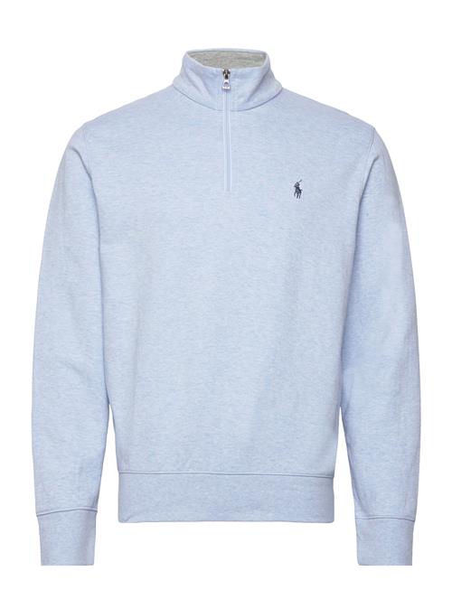 Luxury Jersey Quarter-Zip Pullover Polo Ralph Lauren Blue