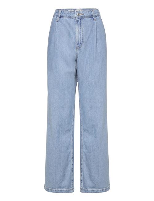 Straight Pleated Jeans Mango Blue