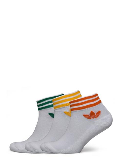 Trefoil Ankle Sock Half-Cushi D 3 Pair Pack Adidas Originals White