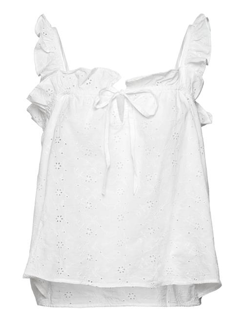 Se Top Camisole Broderie Anglaise Lindex White ved Booztlet