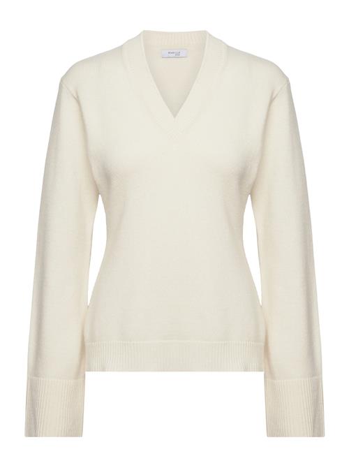 Claire V Neck Sweater Marville Road Cream