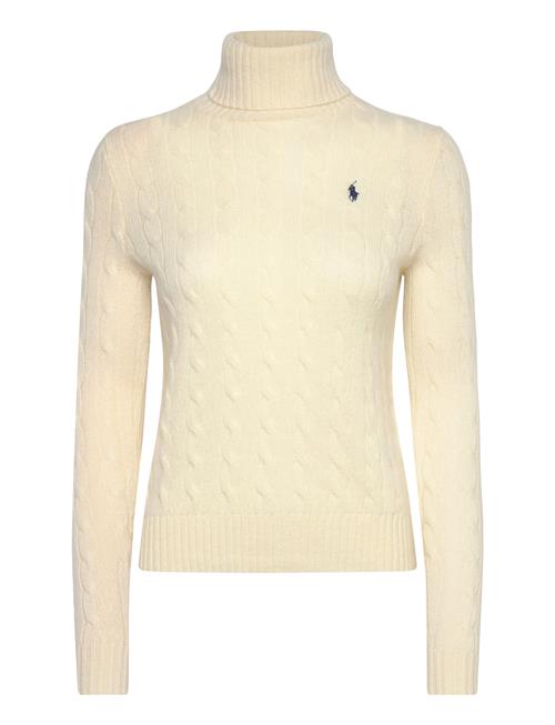 Wool-Cashmere Cable Turtleneck Sweater Polo Ralph Lauren Cream