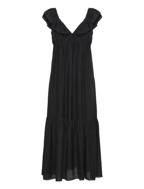 Textured Ruffled Dress Mango Black