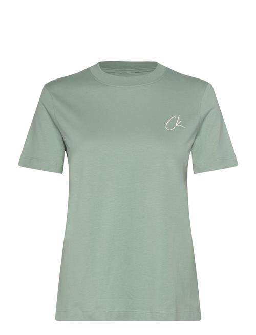 Embroidered Ck Regular Tee Calvin Klein Jeans Green