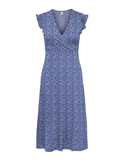 Onlmay Life S/L Wrap Midi Dress Jrs ONLY Blue