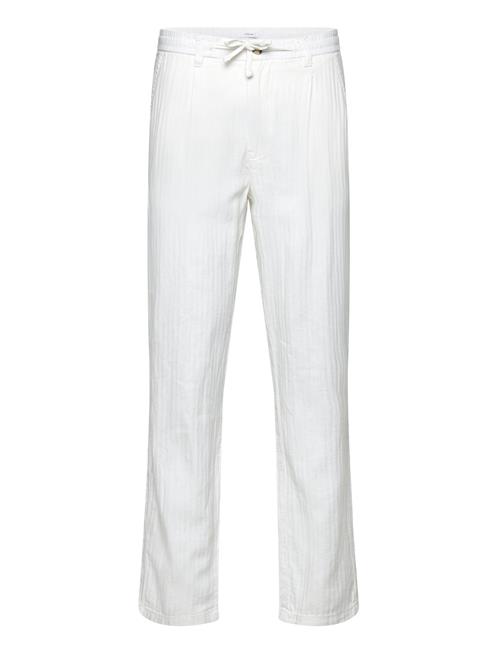 Se Linen Blend Herringb Pants Lindbergh White ved Booztlet