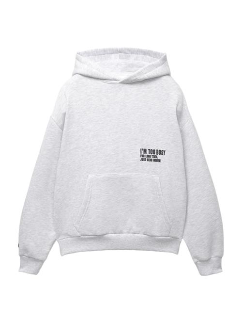 Pull&Bear Sweatshirt  grå / sort