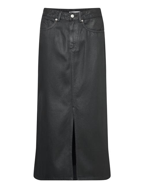 Dnm Long Midi Skirt Ctd Blk Tommy Hilfiger Black