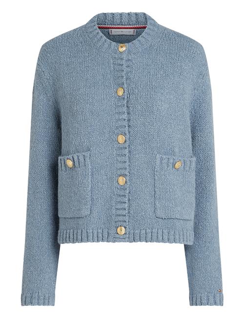 Textured Gold Button Lady Jacket Tommy Hilfiger Blue