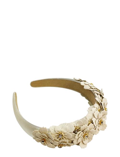 Faye Flower Headband Near White Pipol's Bazaar White