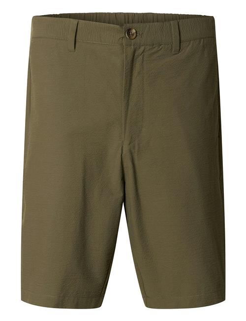 Slhregular-Karl Seersucker Shorts Noos Selected Homme Green