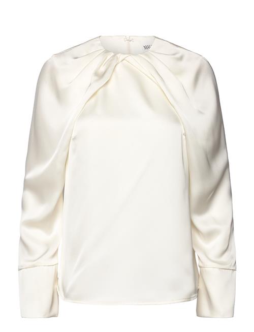 Evie Pleated Neckline Blouse Malina Cream